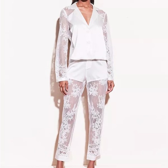 Fleur du Mal Other - Fleur du Mal Cillis Lace Silk Combo Pj Pant and Top Set size NWT